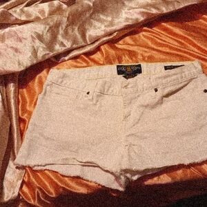 Lucky Brand White Jean Shorts Frayed Hem